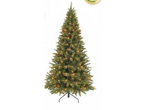 Triumph Tree LED Slim Forest Frosted Pine Green 185